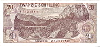alte 20 Schilling banknote Rckseite