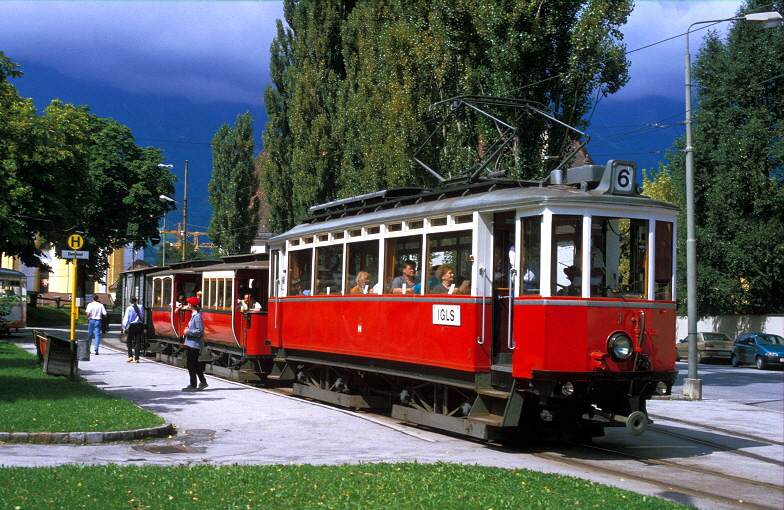 k-001 Tw 3 auf der Linie 6 nach Igls am 21.08.1999 foto gustav stehno