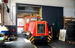 k-002 AB SCHMA D 1 Verschublok der Achenseebahn Depot Jenbach 