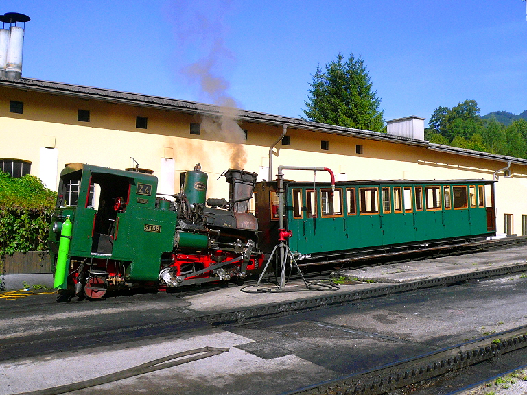 k-002  Original Dampflok Z 4 der Schafbergbahn Bf. St. Wolfgang Talstation 15.08.2009 foto herbert rubarth