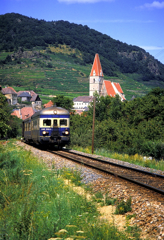 k-006  BB 5146.205 Ausfahrt Weienkirchen i.d. Wachau 26.07.1987 foto herbert rubarth