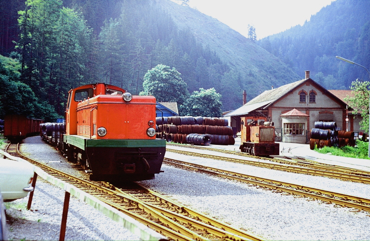 k-009 Thb. VL 23& Pengg Werklok  Bf. Thrl 04.06.1985 foto g. stehno