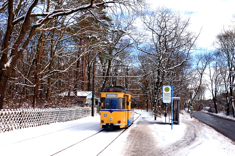 k-001. Woltersdorfer Strab. Abfahrtstelle in Rahnsdorf Bf. 06.01.2017 hr