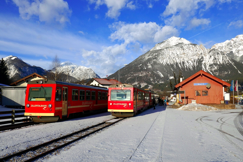 k-003a. ZB Bahnhof Strass i. Zillertal 03.01.2018 hr